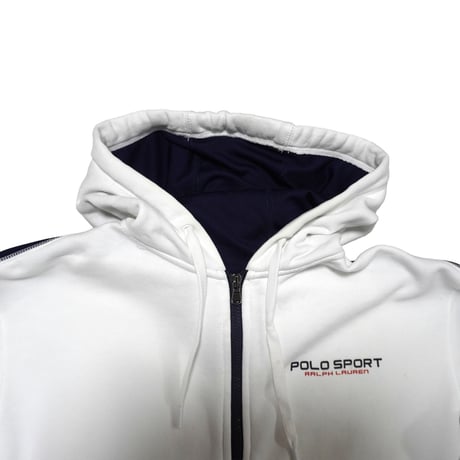 POLO SPORT RALPHLAUREN　”WHITE ZIPUP FLEECE FOODIE” FLEECE JACKET
