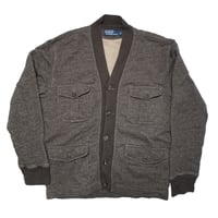 POLO RALPHLAUREN　"BROWN SWEAT CARDIGAN" CARDIGAN