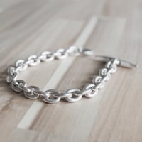 【デンマーク製 H. Guttermann & Søn 1960年代頃】シルバーアンカーチェーンブレスレット m331