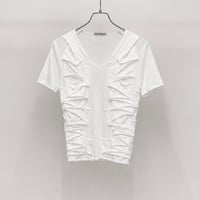 ISSEY MIYAKE - Sculptural shirring T-shirt