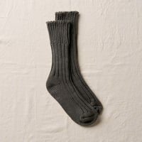 yahae kan | Organic Cotton Low Gauge Socks  Natural Black