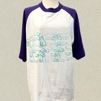 ねこだらけ　EXデザインVer ラグランTシャツ　5041