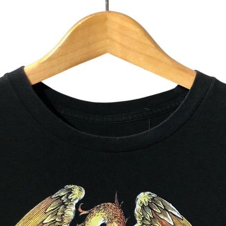 QUEEN　クイーン　クレスト紋章ロゴ　ロックT　バンT　Tシャツ　黒
