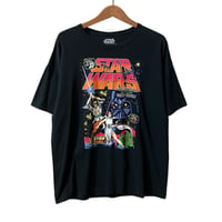 STAR WARS スターウォーズ　映画 ビッグプリントTシャツ　黒