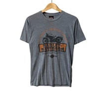 ハーレーダビッドソン　バイク　両面プリント　Tシャツ　グレー