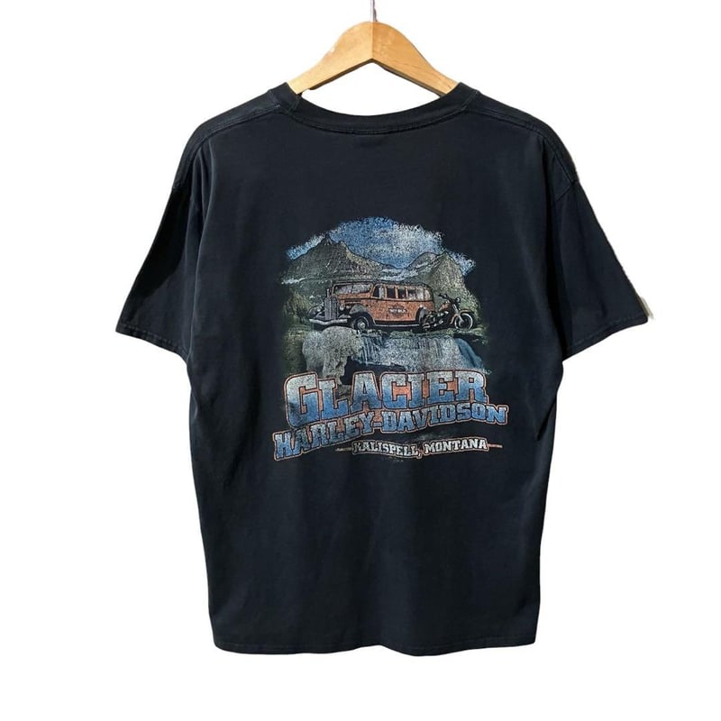 ハーレーダビッドソン 両面プリント ロゴ Tシャツ 黒 | PEACE TOWN