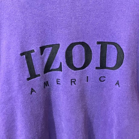 IZOD AMERICA パーカー フーディー　刺繍ロゴ 紫