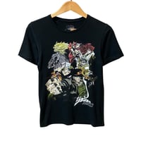 ジョジョの奇妙な冒険 アニメ　jojo Tシャツ　黒