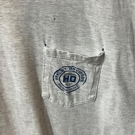 USA製　ハーレーダビッドソン　2002　ポケット　Tシャツ　グレー