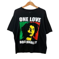 Bob Marley ボブ・マーリー ビッグプリント　Tシャツ 黒