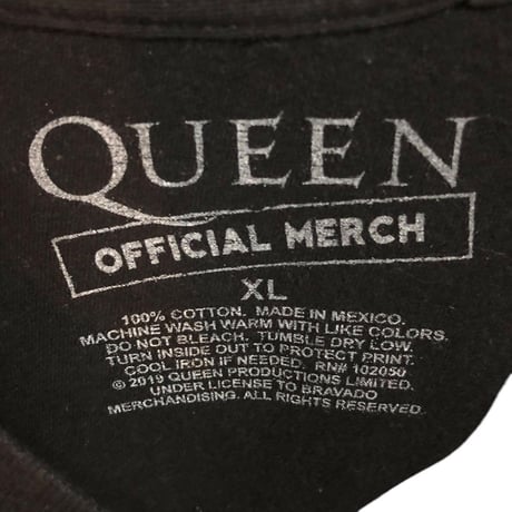 QUEEN　クイーン　バンT　半袖　Tシャツ　ビッグプリント　黒