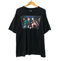 鬼滅の刃 炭治郎　ねずこ アニメ キャラ ビッグプリント Tシャツ 黒