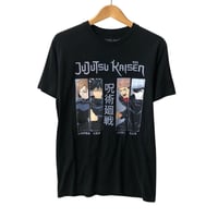 呪術廻戦 アニメ キャラクター ビッグプリント Tシャツ 黒