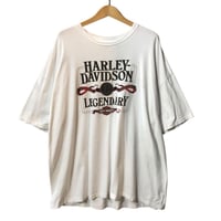 ハーレーダビッドソン　ビッグプリント　半袖　Tシャツ 白