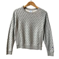Champion リバースウィーブ 総柄 スウェット グレー