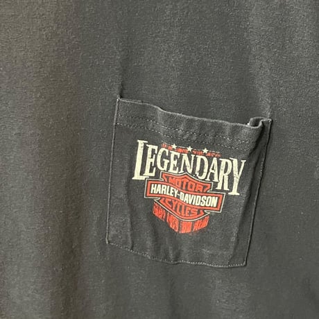 ハーレーダビッドソン　ポケット　Tシャツ　グレー