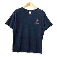 GODZILLAゴジラ 映画　ビックプリント Tシャツ　紺　浮世絵
