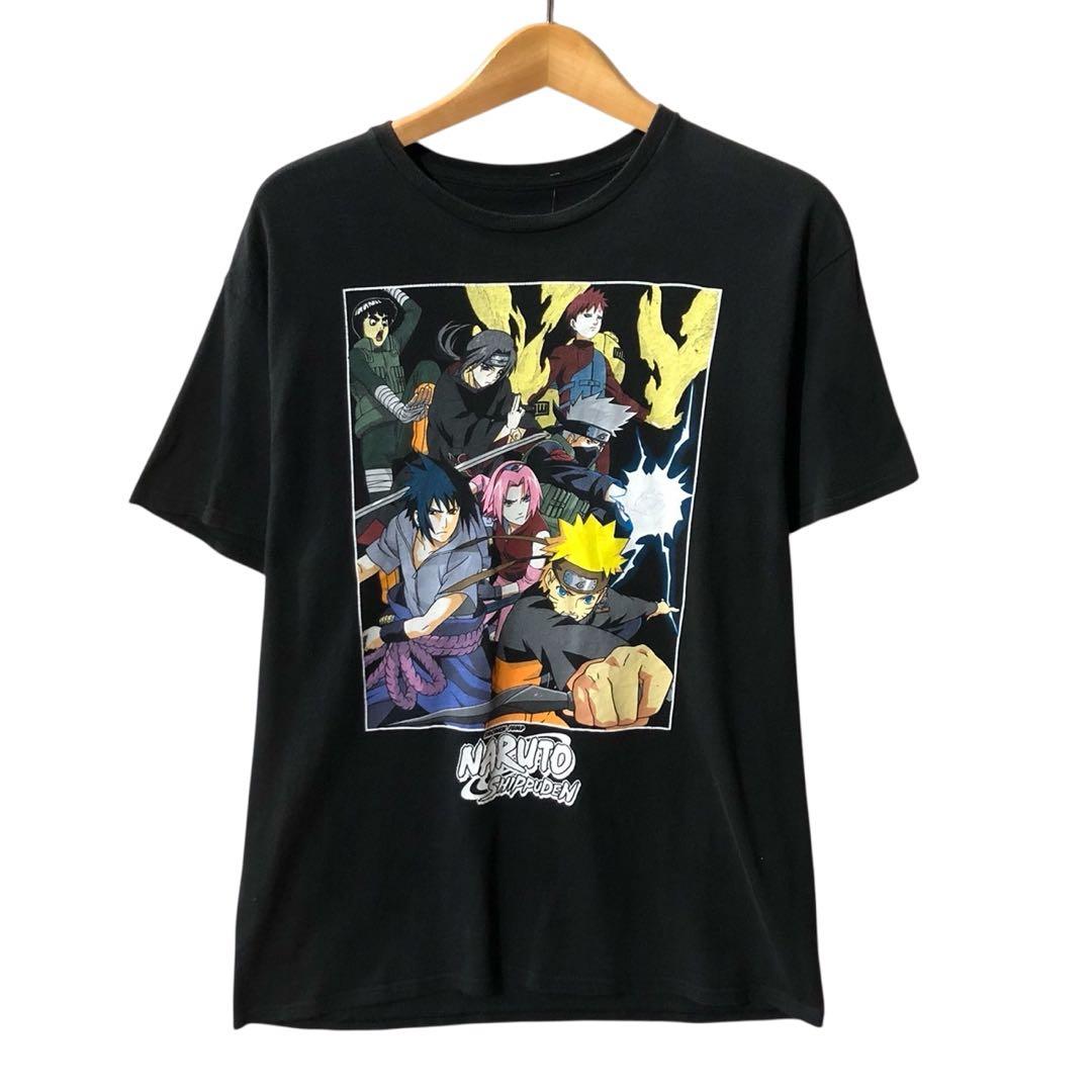激レア　ナルト 疾風伝　キャラクター Tシャツ NARUTO疾風伝 ナルト アニメ キャラ Tシャツ 黒 | PEACE TOWN