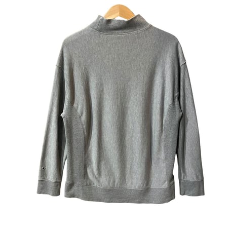 Champion リバースウィーブ モックネック スウェット グレー