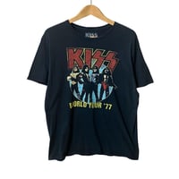 KISS キッス WORLD TOUR '77 バンド Tシャツ 黒