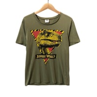 ジュラシックワールド スリラー パニック 映画　Tシャツ 緑