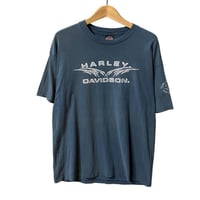 ハーレーダビッドソン USA製 刺繍　Tシャツ ブルー
