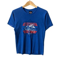 ハーレーダビッドソン Tシャツ ビッグプリント　青