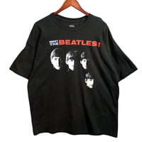 THE BEATLES　ビートルズ　半袖　Tシャツ　ビッグプリント　黒