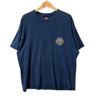 ハーレーダビッドソン 両面プリント ポケットTシャツ 青