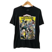 僕のヒーローアカデミア ヒロアカ アニメ ビッグプリント Tシャツ 黒