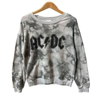 AC/DC バンド スウェット トレーナー グレー タイダイ
