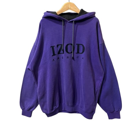 IZOD AMERICA パーカー フーディー　刺繍ロゴ 紫