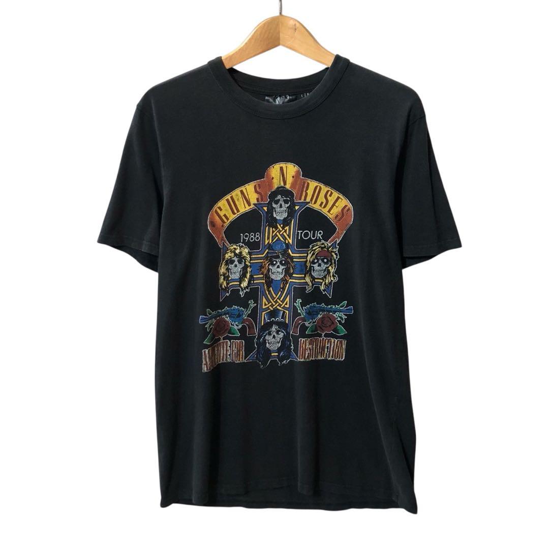 GUNSNROSES ガンズアンドローゼス スカル ツアーT 黒 | PEACE TOWN