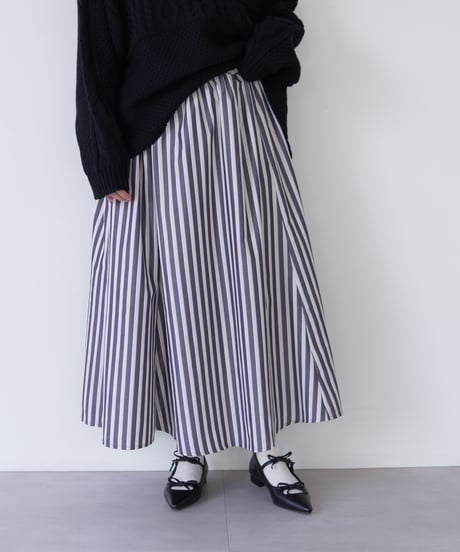 stripe skirt｜ブラック