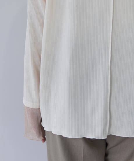 Sheer Cuff Pullover｜オフホワイト