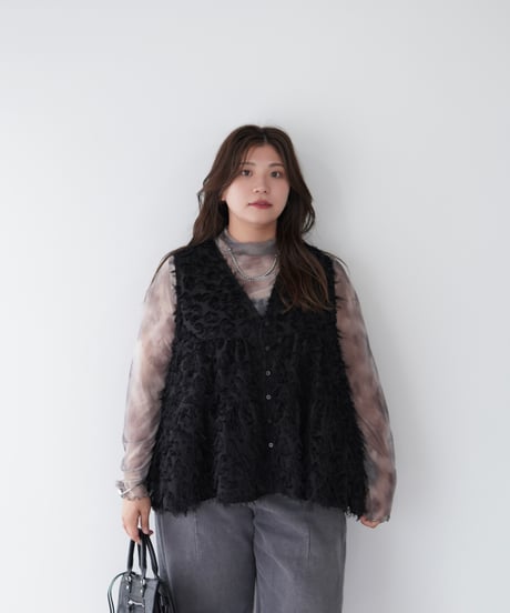 Jacquard Vest ｜ブラック