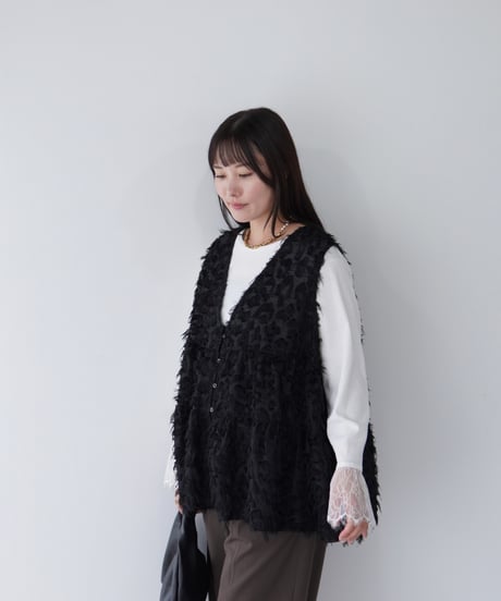 Jacquard Vest ｜ブラック