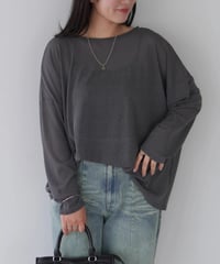 Sheer Loose Cutsew｜チャコール
