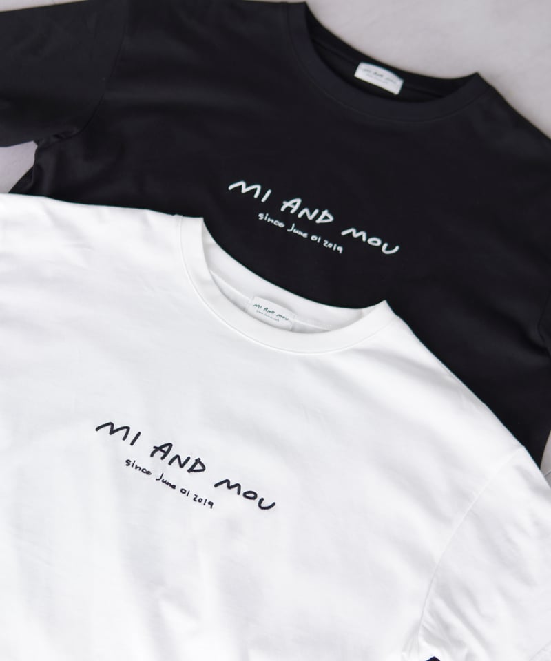 ロゴ刺繍T-shirt｜ホワイト | MI AND MOU