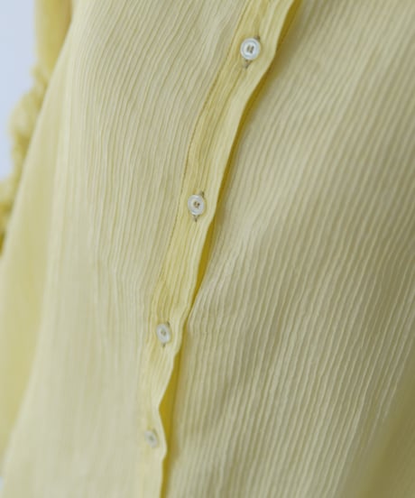 sheer ribbon blouse｜イエロー