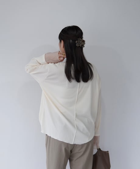 Sheer Cuff Pullover｜オフホワイト