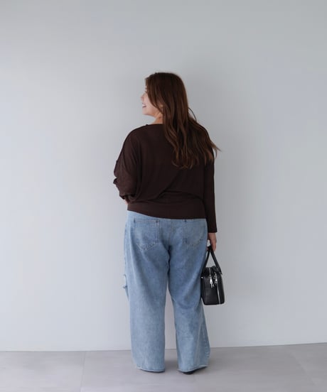 Sheer Loose Cutsew｜ブラウン