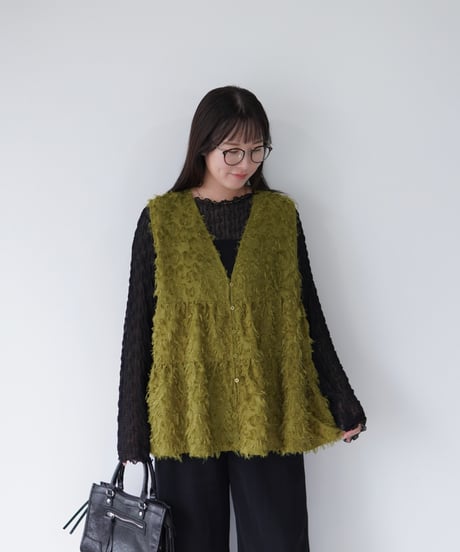 Jacquard Vest ｜オリーブ