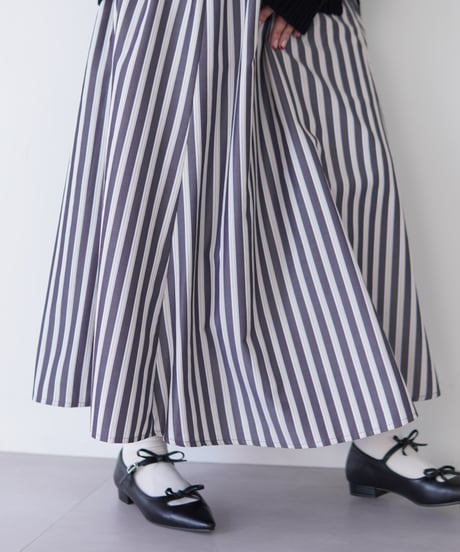 stripe skirt｜ブラック