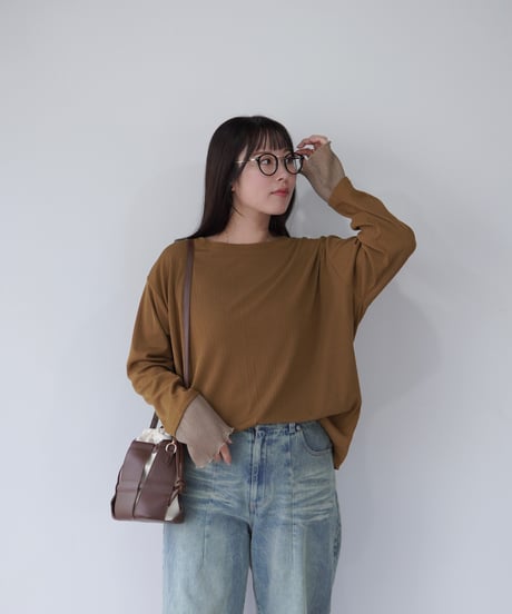 Sheer Cuff Pullover｜オリーブ