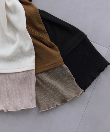 Sheer Cuff Pullover｜オリーブ