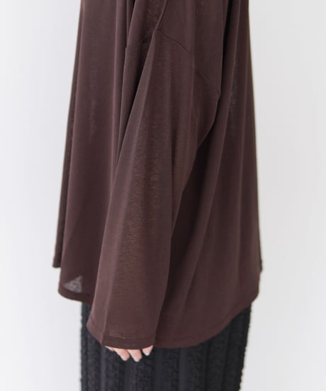 Sheer Loose Cutsew｜ブラウン