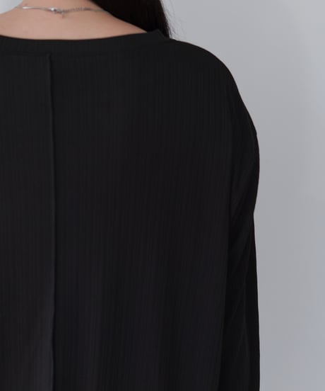 Sheer Cuff Pullover｜ブラック