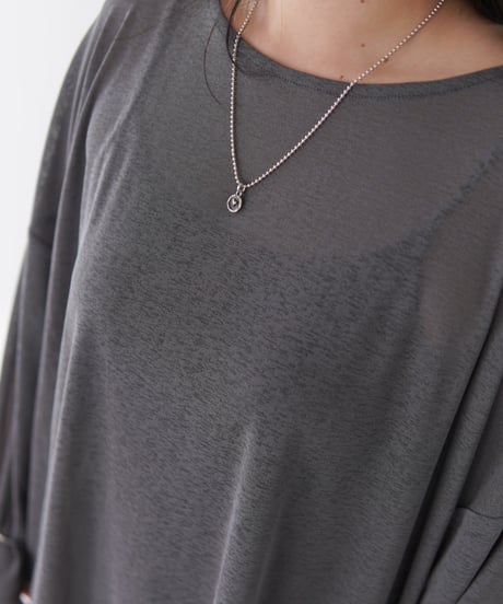Sheer Loose Cutsew｜チャコール
