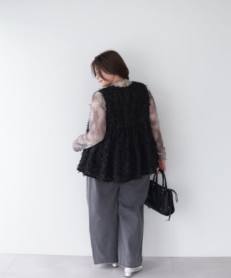 Jacquard Vest ｜ブラック